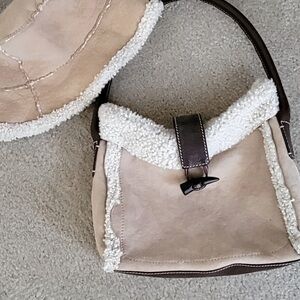 Vintage Shearling Purse & Bucket Hat Bundle - Land’s End